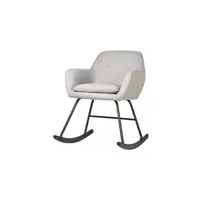chaise bobochic rocking chair rock gris clair