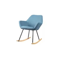 chaise bobochic rocking chair palma style scandinave bleu