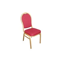 chaise de jardin bolero chaises de banquet en aluminium à dossier arrondi rouges - x 4 - 440