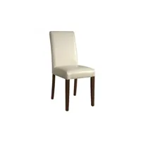 chaise de jardin bolero chaises en simili cuir crème - x 2 - bois