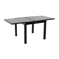 table de jardin aluminium extensible porto 8 - phoenix - noir