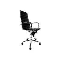 fauteuil de bureau design 'milan' en matière synthétique noir