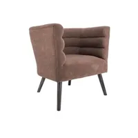 - fauteuil design en velours et bois explicit chocolat