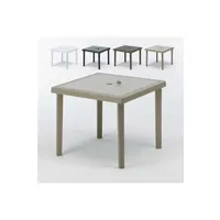 - tables bar en poly rotin carrées 90x90 grand soleil boheme 12 pcs, couleur: beige