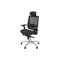 fauteuil de bureau mendler chaise de bureau hwc-a55, chaise pivotante, cuir synthétique, tissu iso9001 noir