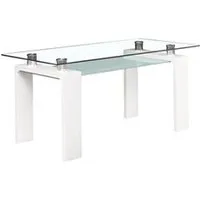 table à manger habitat et jardin table repas eva - 150 x 80 x 75 cm - blanc laqué