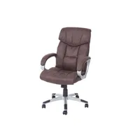 fauteuil de bureau mendler chaise de bureau hwc-a71, chaise pivotante, tissu imitation daim, brun