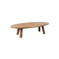 table basse aubry gaspard - table basse ovale en pin recyclé