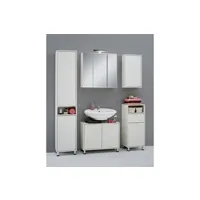 meuble de salle de bain fmd armoire de salle de bain avec miroir 70x19x67,6 cm blanc