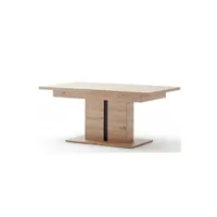 table à manger extensible / table repas en bois coloris chêne sombre - l.180-280 x h.77 x p.100 cm --