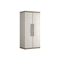 keter armoire haute excellence xl beige et taupe 89x54x182 cm