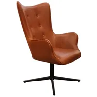 fauteuil de bureau the home deco factory - fauteuil assise en pu helsinki marron