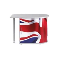bureau droit beaux meubles pas chers bureau informatique alu table pivotante et rangement - drapeau anglais 701 - l 105 x l 55 x h 74.7 cm -