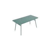 table de jardin vente-unique.com table de jardin l.160 cm en métal - vert amande - mirmande de mylia