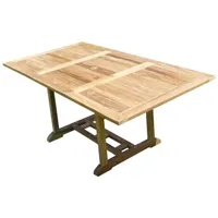 table de jardin teck'line table sunang rectangle 120-180x100x75 teck premium