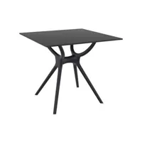 table de jardin la siesta table de jardin air 80 cm , noir