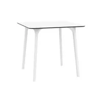 table de jardin la siesta table maya 80 cm , blanc