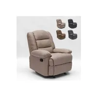 - fauteuil à bascule inclinable avec repose-pieds en tissu relax sofia, couleur: beige