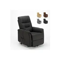 - siège élévateur électrique inclinable en tissu marie et roues pour personnes âgées, couleur: noir