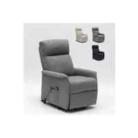 - fauteuil relax électrique 2 moteurs système lève-personnes pour seniors giorgia+, couleur: gris