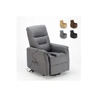 - siège élévateur électrique inclinable en tissu marie et roues pour personnes âgées, couleur: gris foncé