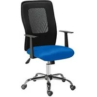 fauteuil de bureau generique fauteuil de bureau assise tissu dossier résille net mesh bleu