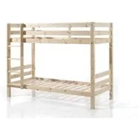 lit enfant vipack lit superposé + tiroir de rangement bois naturel