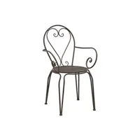 fauteuil de jardin aubry gaspard - fauteuil en métal blanc métal vieilli
