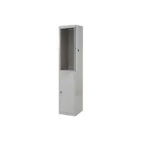 armoire mendler casier hwc-g88, vestiaire de sécurité, métal 185x38x45cm gris
