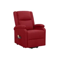 fauteuil de relaxation vidaxl fauteuil de massage rouge bordeaux tissu