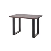 table haute pegane table haute en chene tanner et metal laque anthracite - longueur 160 x hauteur 107 x profondeur 100 cm --