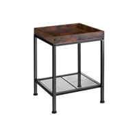 table d'appoint tectake table d'appoint rochester 41,5x41x56cm - bois foncé industriel, rustique