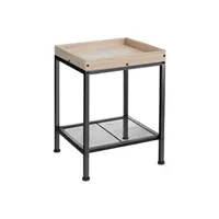 table d'appoint tectake table d'appoint rochester 41,5x41x56cm - bois clair industriel, chêne sonoma