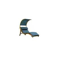 mobilier d'extérieur pour enfant axi chaise longue salina avec parasol bleu