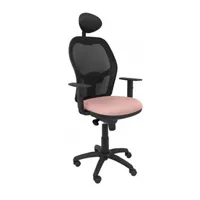 fauteuil de bureau piqueras y crespo chaise jorquera noir mesh fixe siège en-tête bali rose palido 15snbali710c