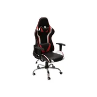 chaise gaming home deco factory fauteuil de bureau gamer racer one noir - noir