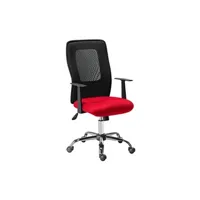 fauteuil de bureau generique fauteuil de bureau assise tissu dossier résille net mesh rouge
