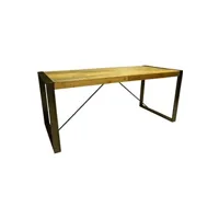 table à manger antic line créations - table industrielle en fer et bois 180 x 80 x 76 cm