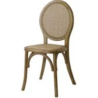 chaise materiel ch pro chaise médaillon champêtre bois clair - x 4