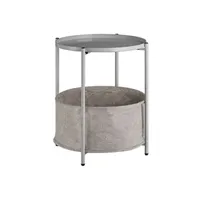 table d'appoint tectake table d'appoint canterbury 45,5x45,5x53cm - gris
