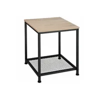 table d'appoint tectake table d'appoint derby 45,5x45,5x55,5cm - bois clair industriel, chêne sonoma