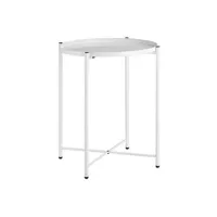 table d'appoint tectake table d'appoint chester 45,5x45,5x53cm - blanc