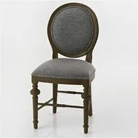 chaise amadeus chaise seine (lot de 2) - - gris - bois