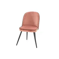 chaise amadeus chaise petra rose (lot de 2) - - rose - tissu