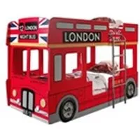 lit enfant vipack funbeds lit superposé bus londonien + 2 matelas