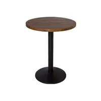 table à manger antic line créations - table bistrot ronde plateau en bois d'orme 60 x 75 cm