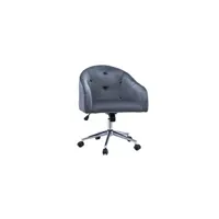 fauteuil de bureau miliboo fauteuil de bureau velours gris foncé sharon