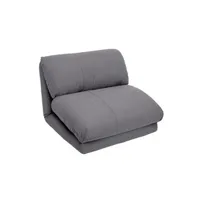 chauffeuse pegane chauffeuse fauteuil coloris gris foncé en mousse pu - longueur 82 x profondeur 79 x hauteur 60 cm