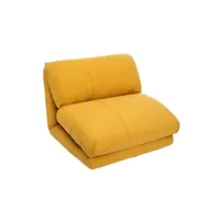 chauffeuse pegane chauffeuse fauteuil coloris moutarde en mousse pu - longueur 82 x profondeur 79 x hauteur 60 cm