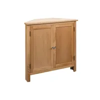 armoire de bureau vidaxl armoire d'angle 80 x 33,5 x 78 cm bois de chêne massif